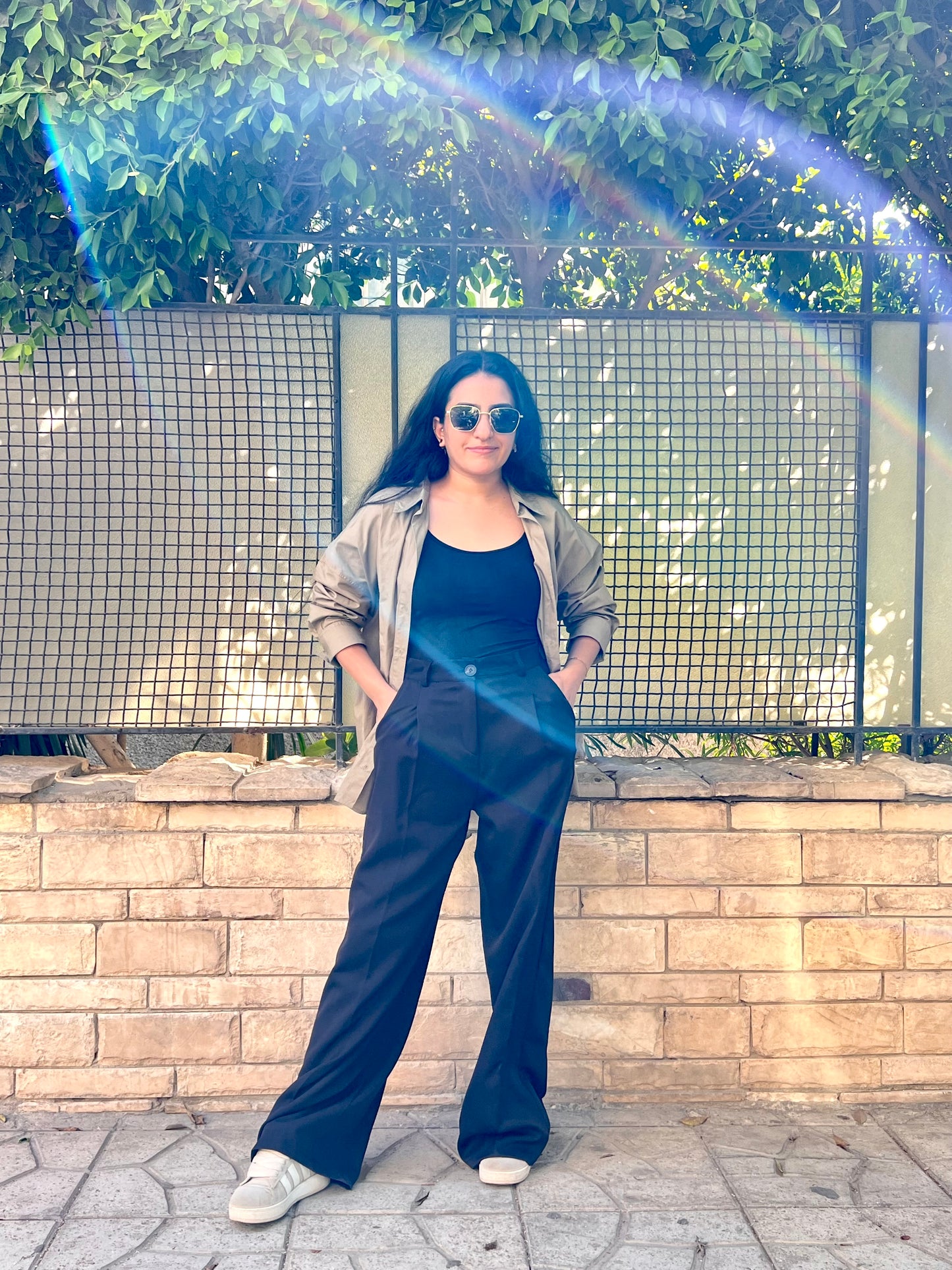 VELI Pre. wide leg pants Black
