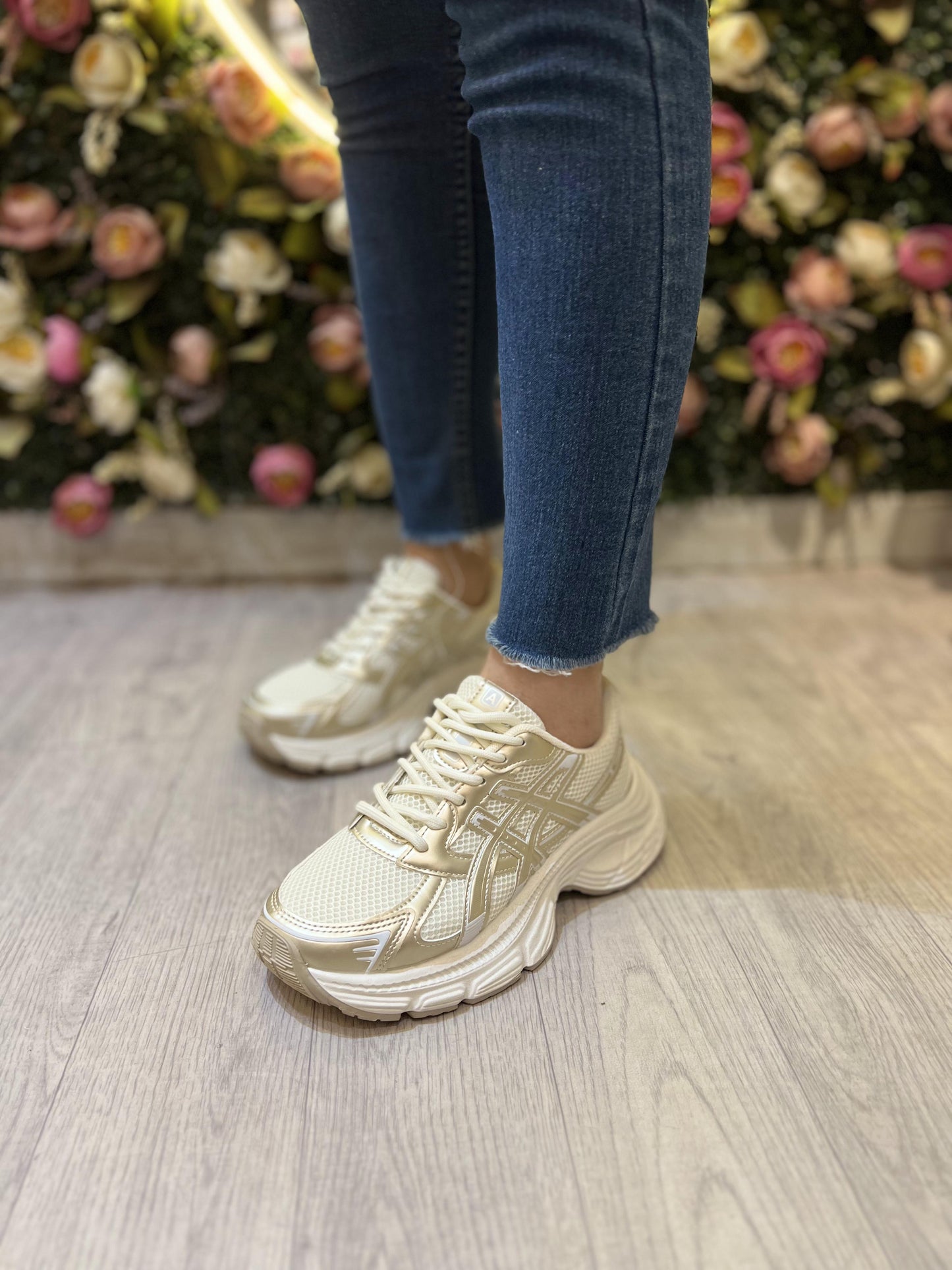 Asics Shoes Gold