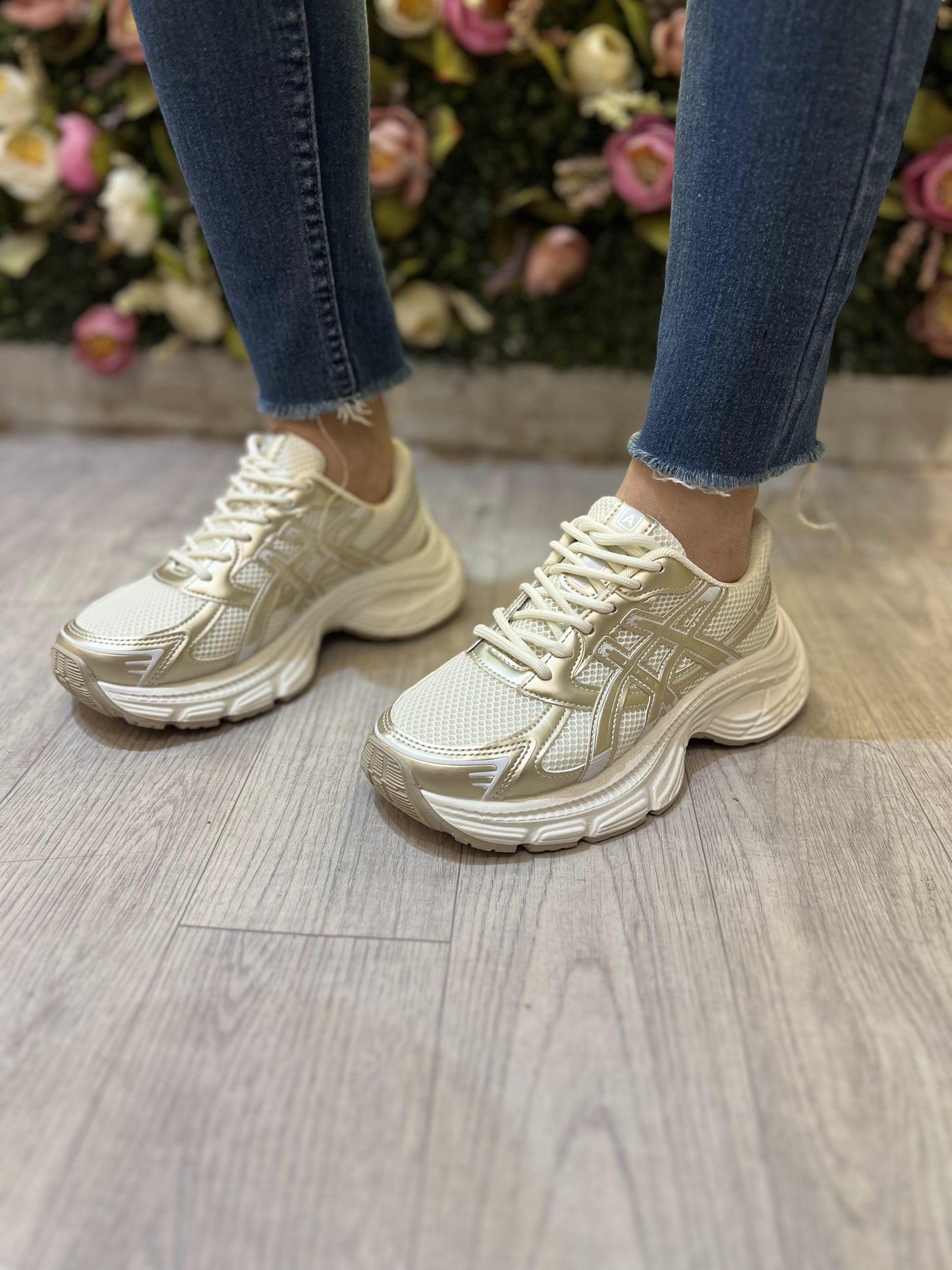 Asics Shoes Gold