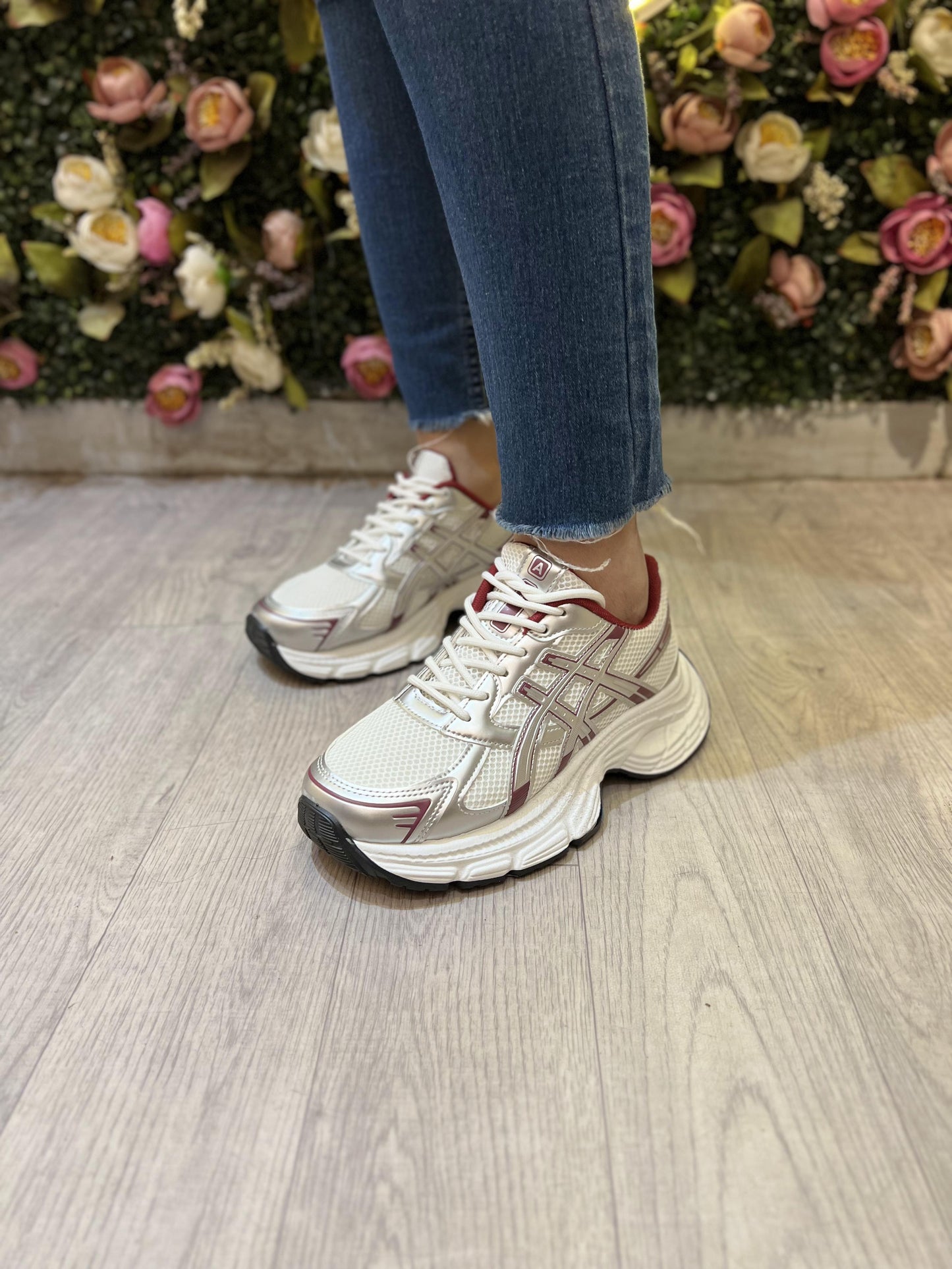 Asics Shoes Maroon