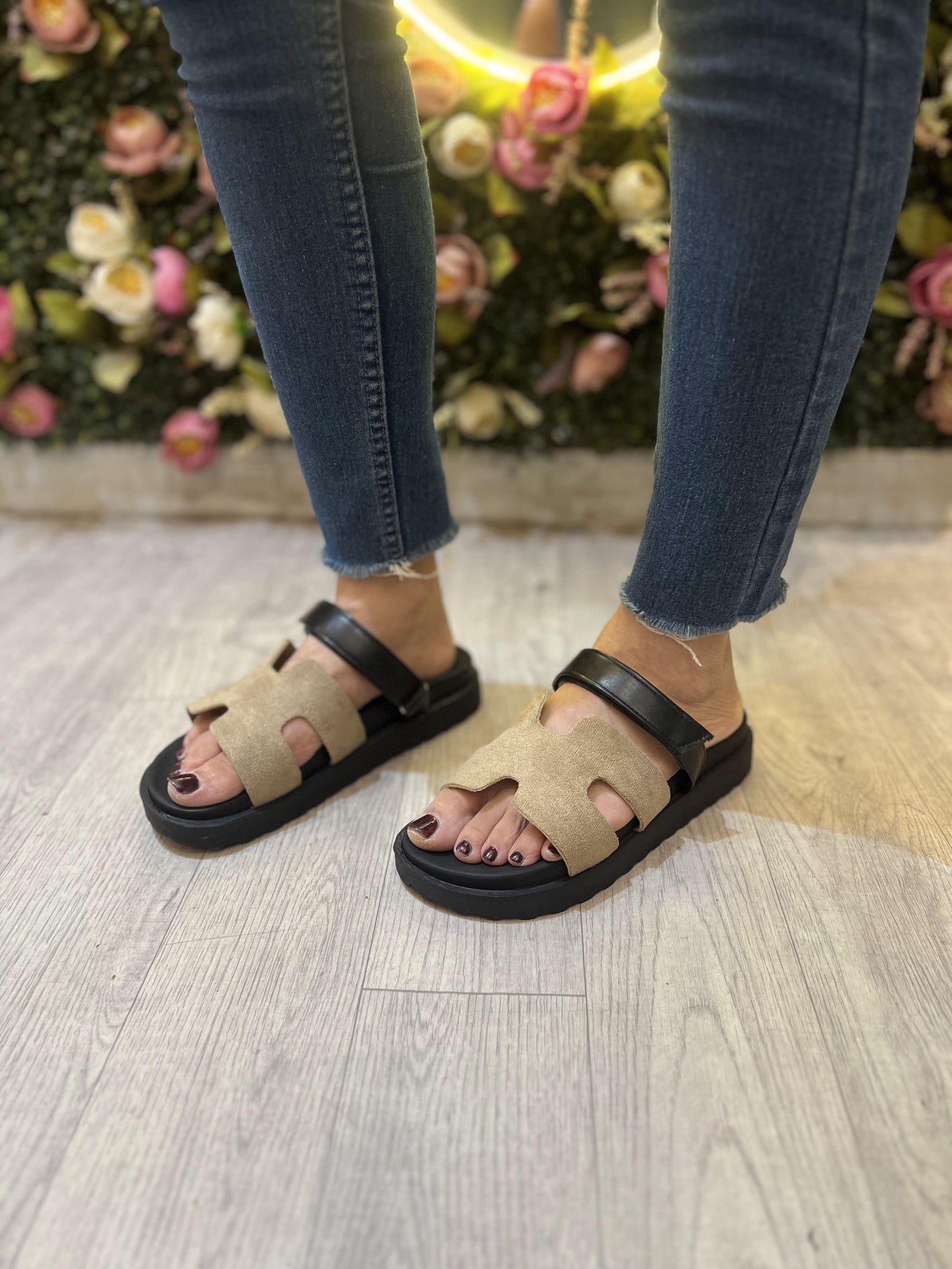 Hermes slipper Biege