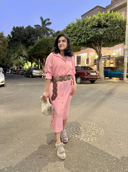 Veli Prem. Shirt Dress Baby Pink