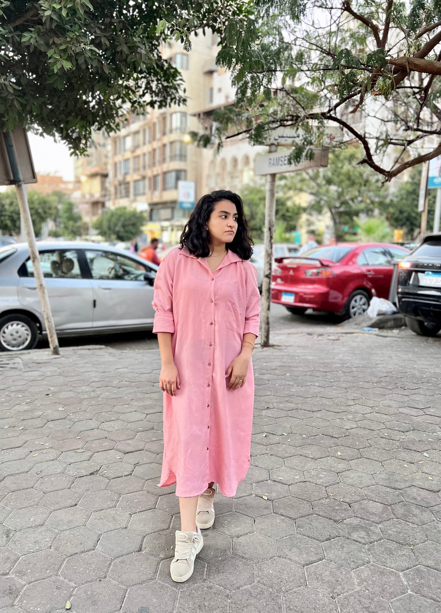 Veli Prem. Shirt Dress Baby Pink