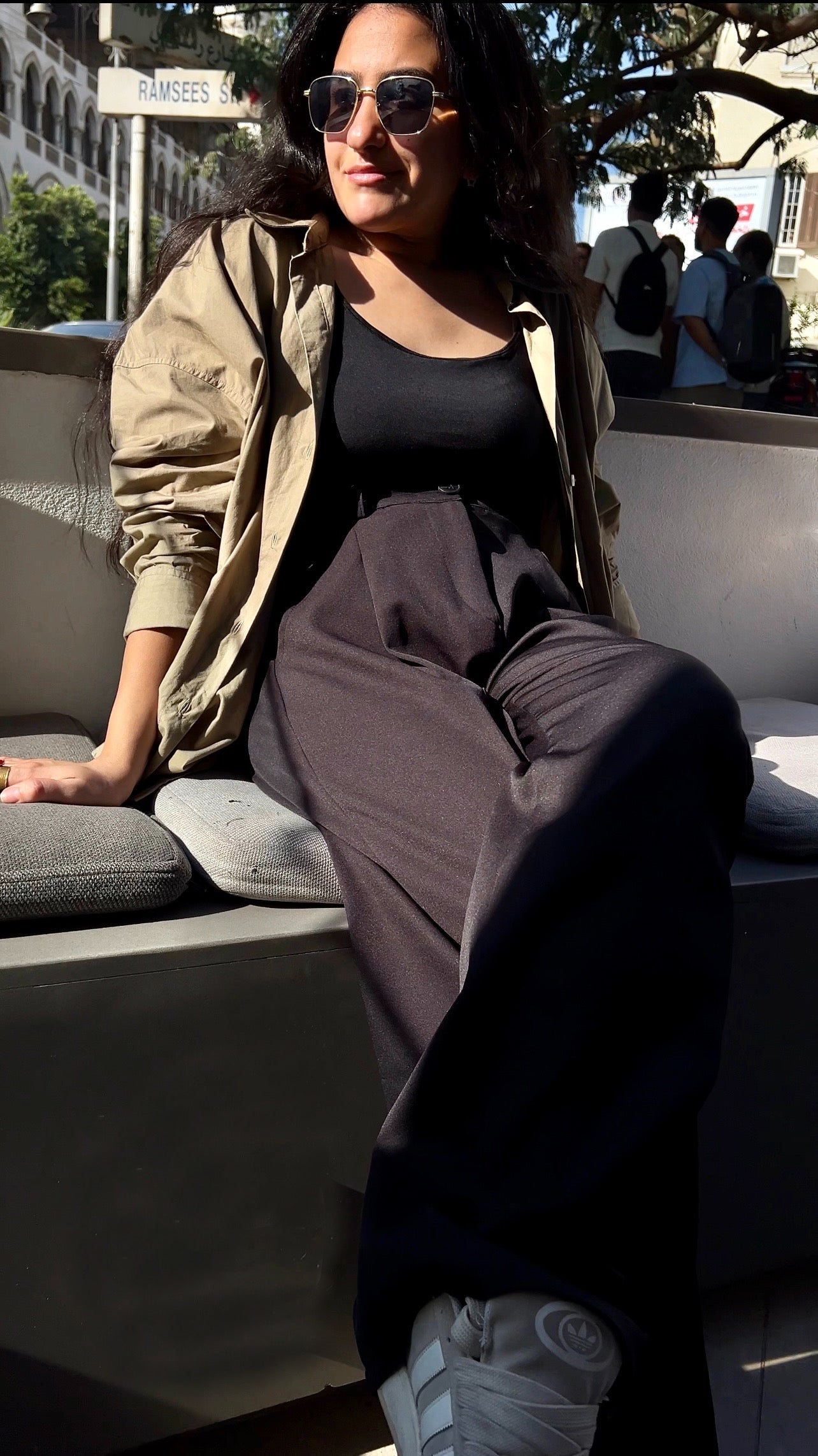 VELI Pre. wide leg pants Black