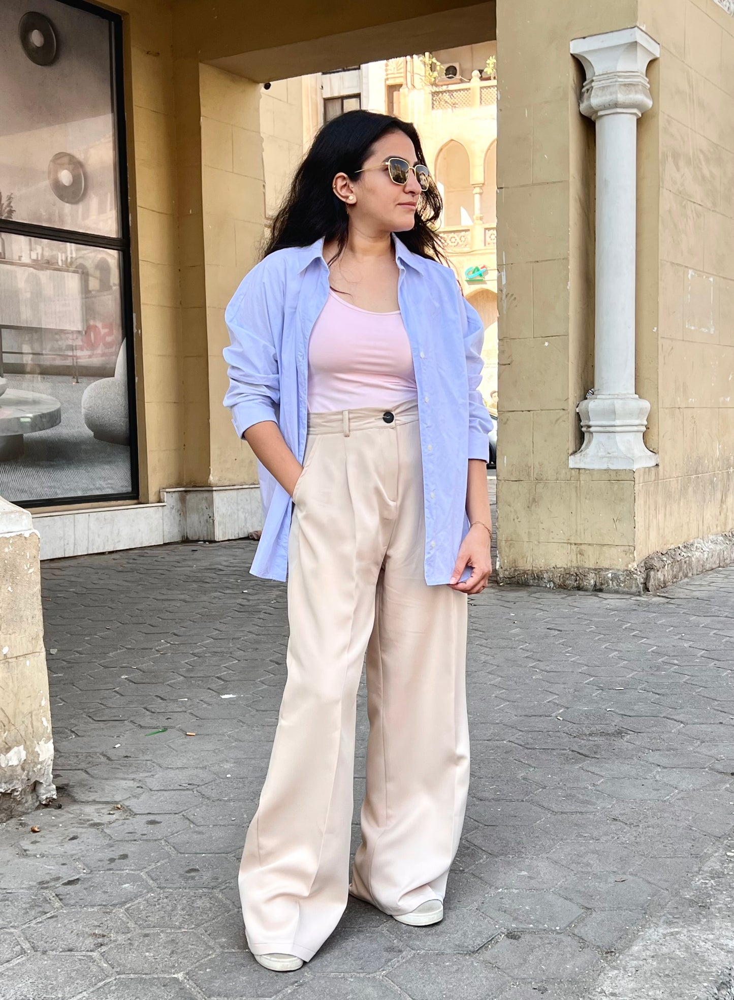 VELI Pre. wide leg pants Biege