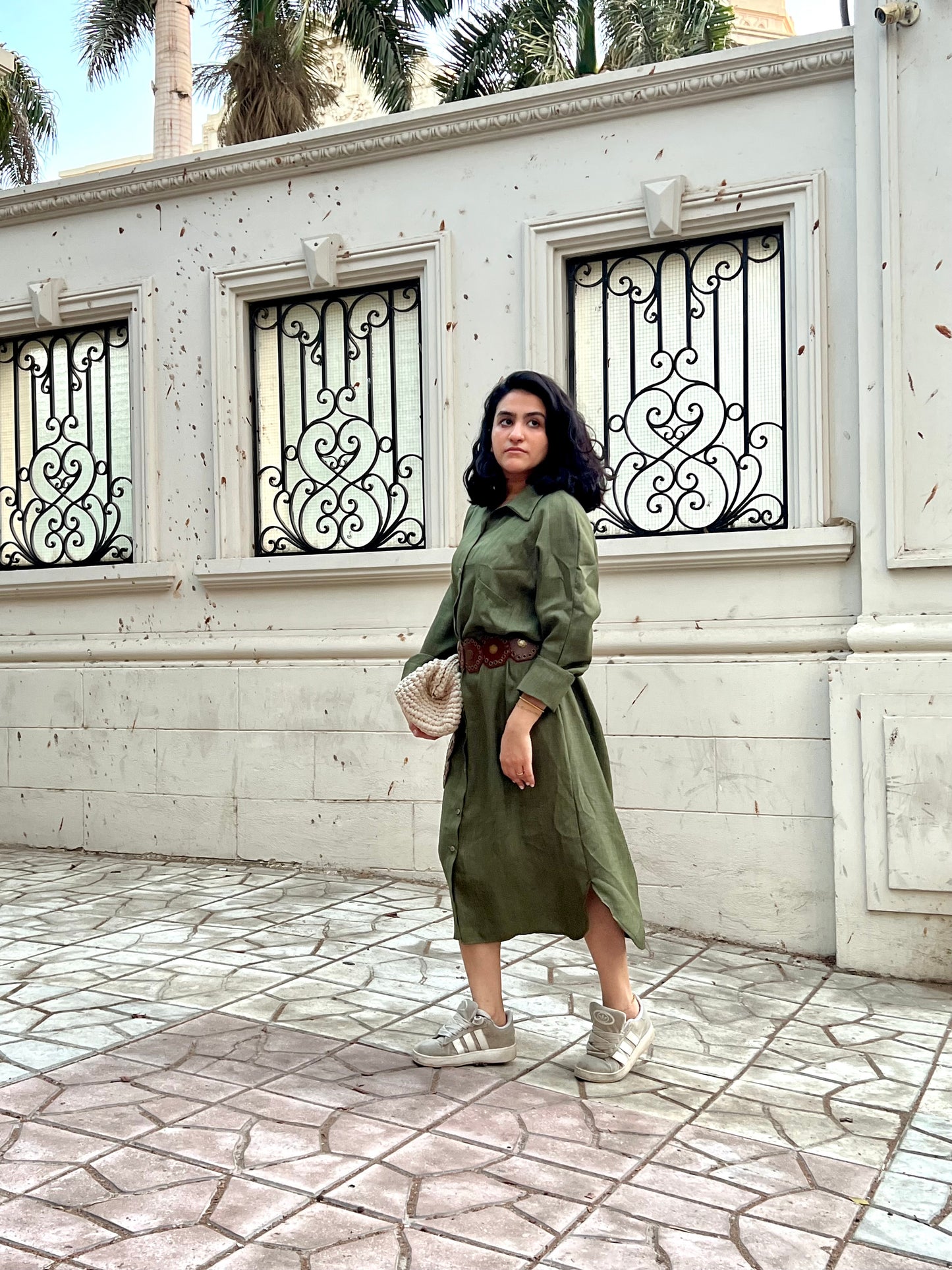Veli Prem. Shirt Dress Olive Green