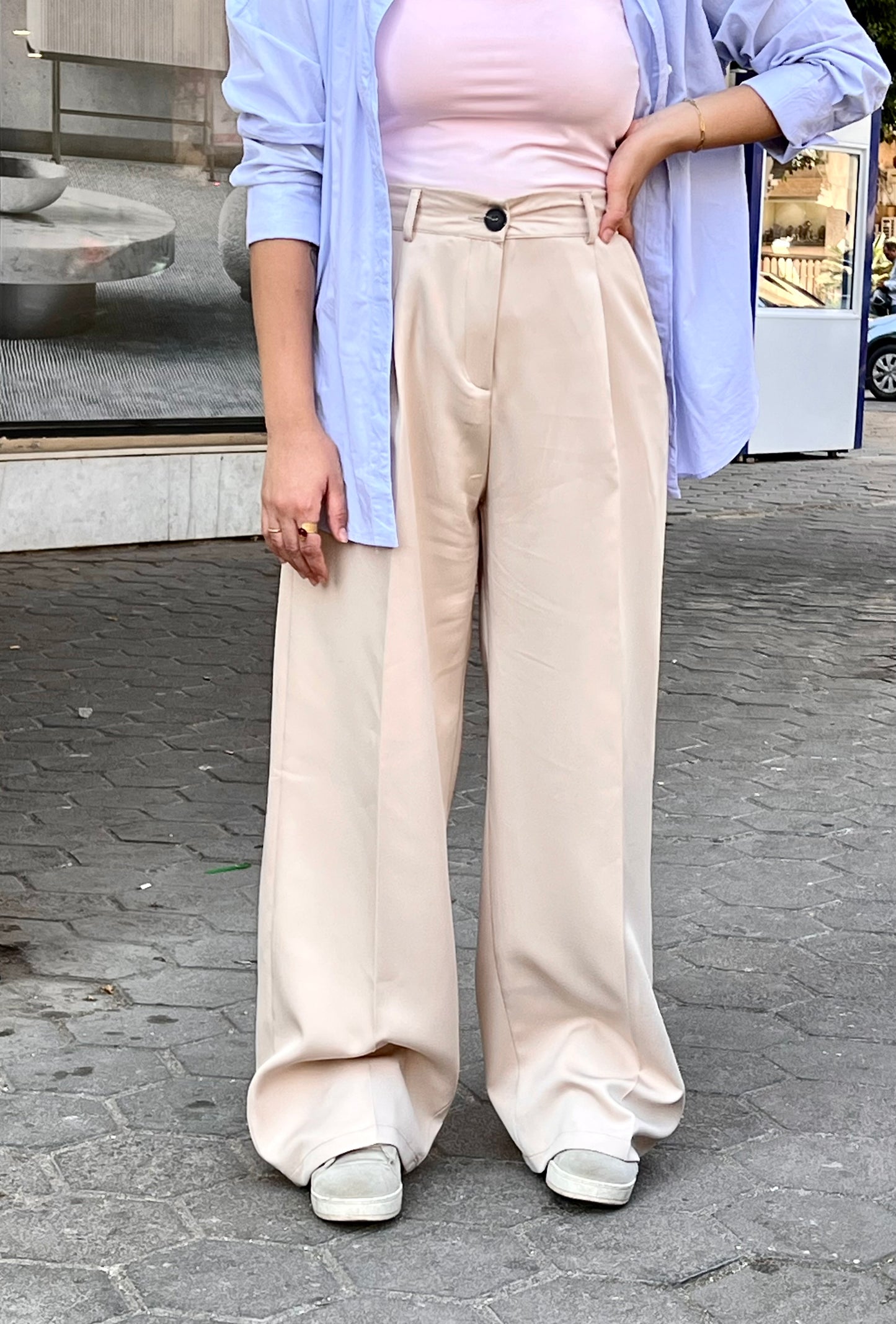 VELI Pre. wide leg pants Biege
