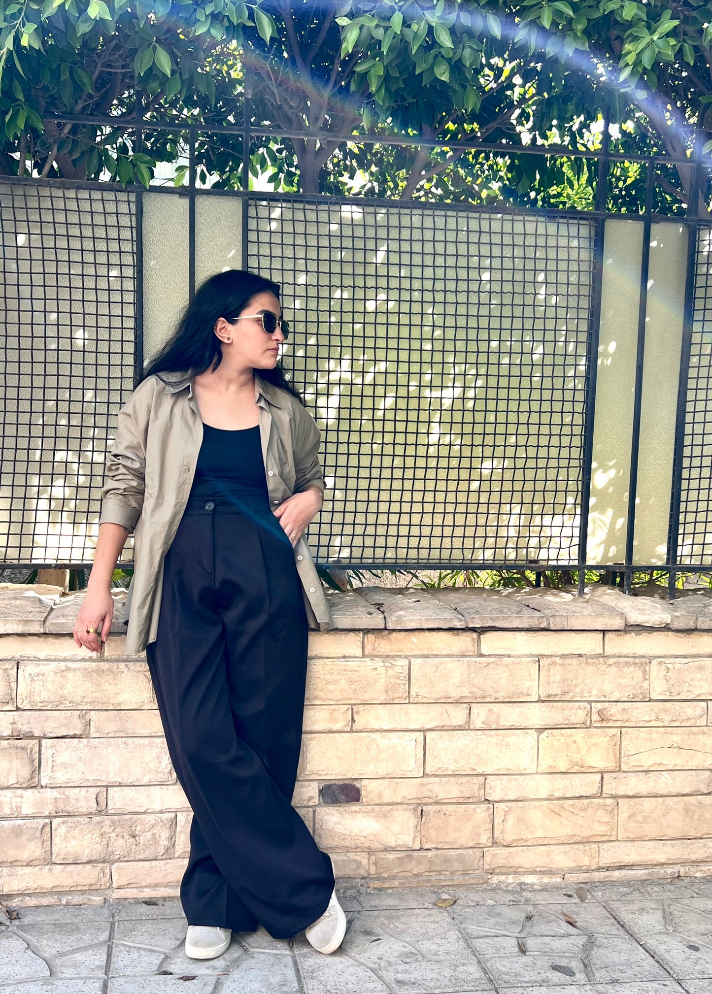 VELI Pre. wide leg pants Black