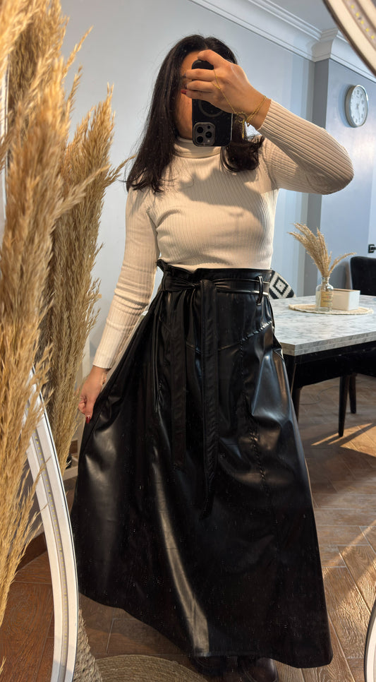 Leather skirt L-2