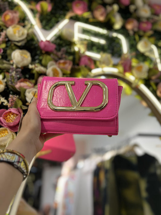 Yo- V mini hot pink bag