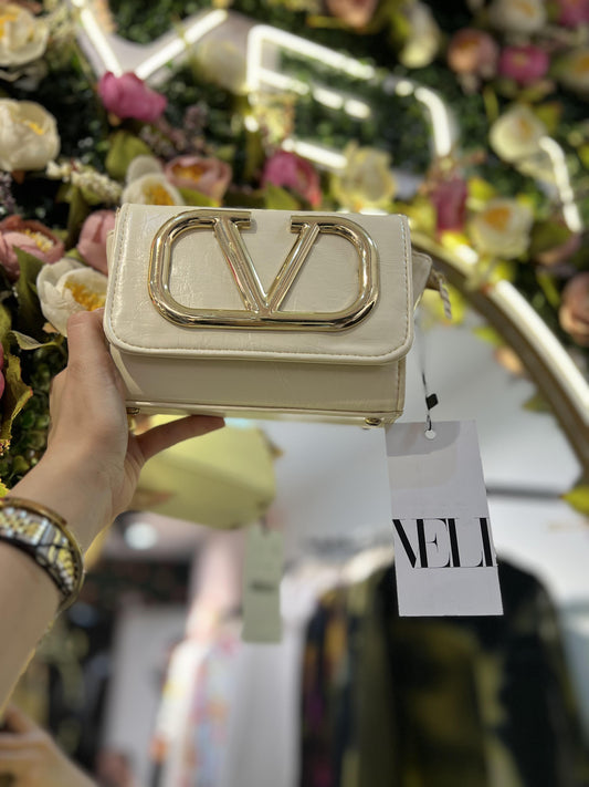 Yo- V mini beige bag