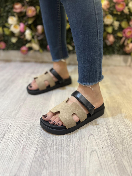 Hermes slipper Biege