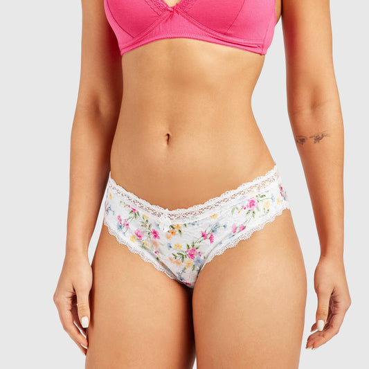 panty Max white Dantel