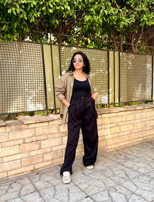 VELI Pre. wide leg pants Black