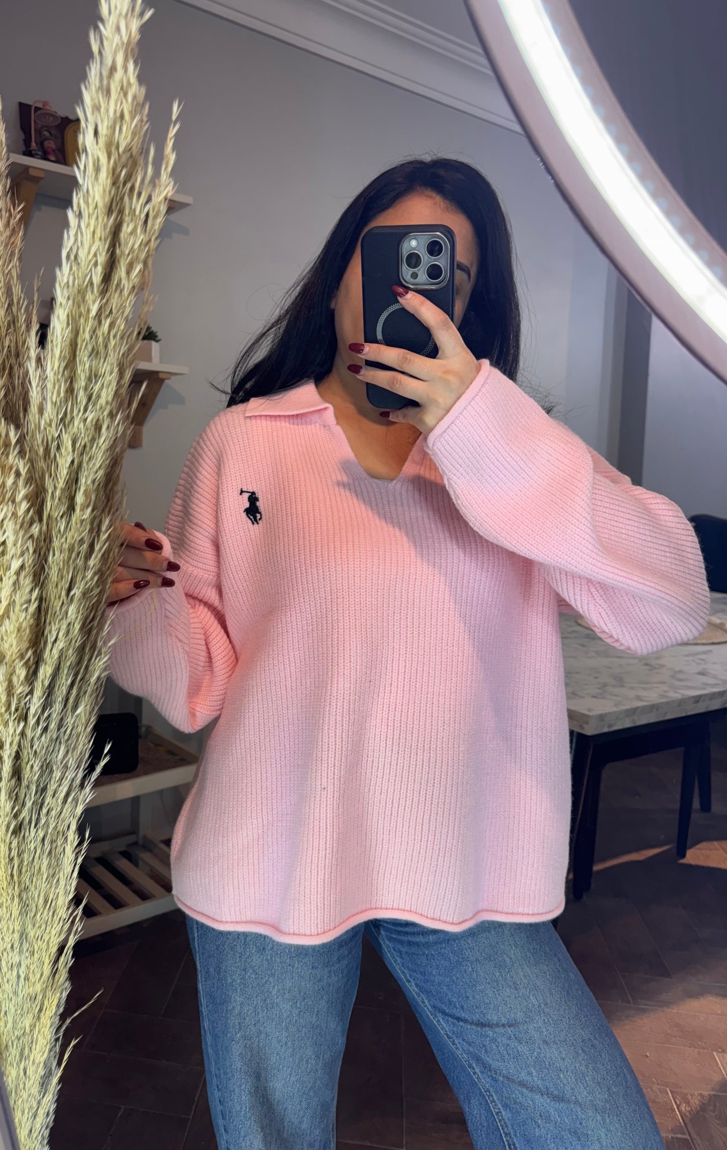 Sweater polo oversize L -3