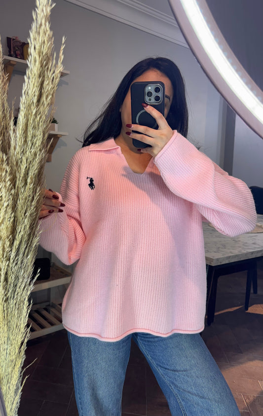 Sweater polo oversize L -3