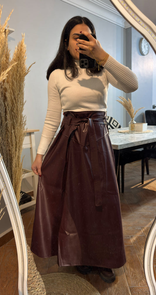 Leather skirt L-1